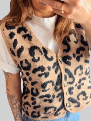Gilet col V en maille