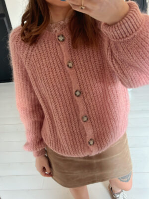GILET MAILLE ROSE