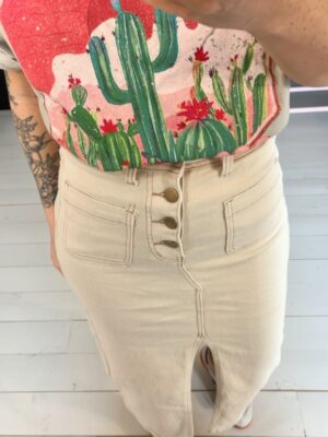 JUPE MIDI EN DENIM