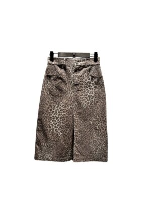 JUPE DENIM LEOPARD