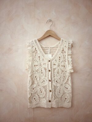 Gilet en crochet sans manches