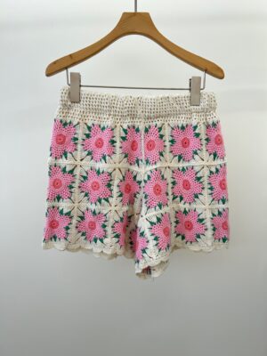 Short en Crochet Fleuri