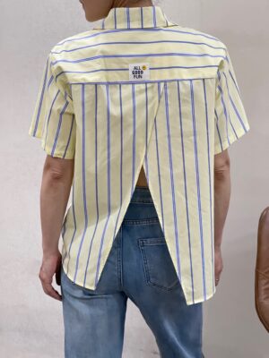 Chemise Rayée Dos Ouvert